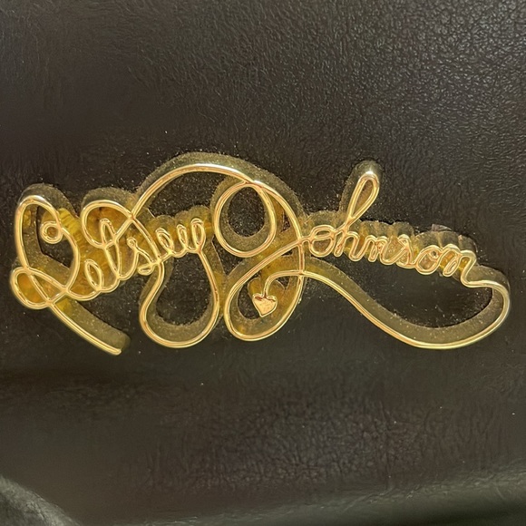 Betsey Johnson Faux Leather Black Handbag/Purse Quilted Botton Edge - Picture 13 of 14